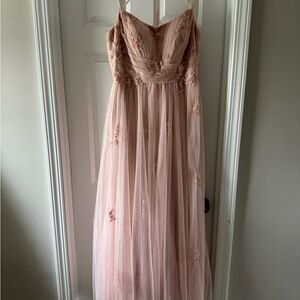 Elegant Pink Tulle Gown